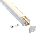 Saxby 97738 Rigel Surface Wide 2m Aluminium Profile-Extrusion Sliver - Saxby - Falcon Electrical UK