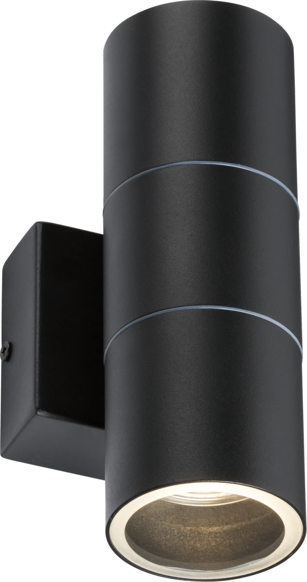 Knightsbridge MLA OWALL02BK 230V IP54 GU10 Up and Down Wall Light - Black - Knightsbridge MLA - Falcon Electrical UK