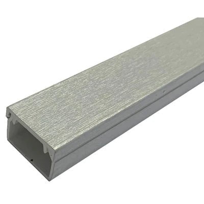 FSA2ALU-3 25x16mm Aluminium Effect, Self-Adhesive PVC Mini-Trunking (3 X 1M Lengths) - Mixed Supply - Falcon Electrical UK