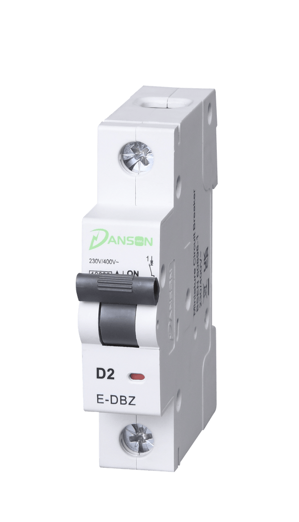 Danson E-DBZD102 MCB 10kA 2A SP Single Module D-Curve - Danson - Falcon Electrical UK