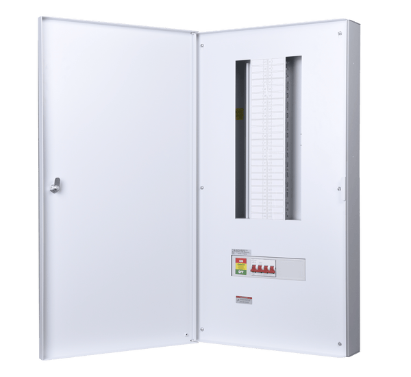 Danson E-TM4516 DANSON 16 WAY 3P+N B TYPE METAL DISTRIBUTION BOARD WITH 125A MAIN SWITCH INCOMER - Danson - Falcon Electrical UK