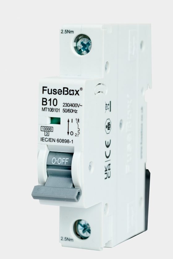 Fusebox MT10B101 3 Phase, MCB, Single Pole 10A 10kA,Curve B - Fusebox - Falcon Electrical UK