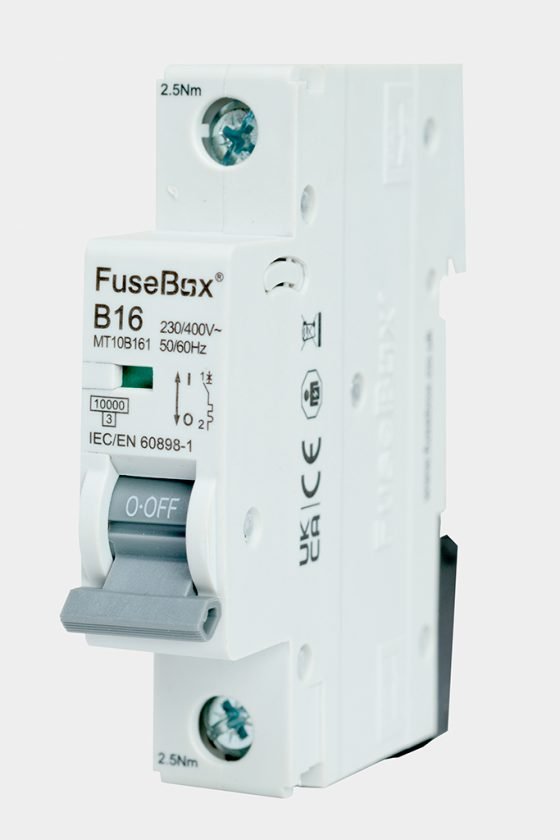 Fusebox MT10B161 3 Phase, MCB, Single Pole 16A 10kA,Curve B - Fusebox - Falcon Electrical UK