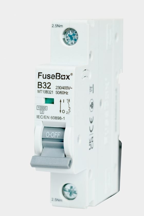Fusebox MT10B321 3 Phase, MCB, Single Pole 32A 10kA,Curve B - Fusebox - Falcon Electrical UK