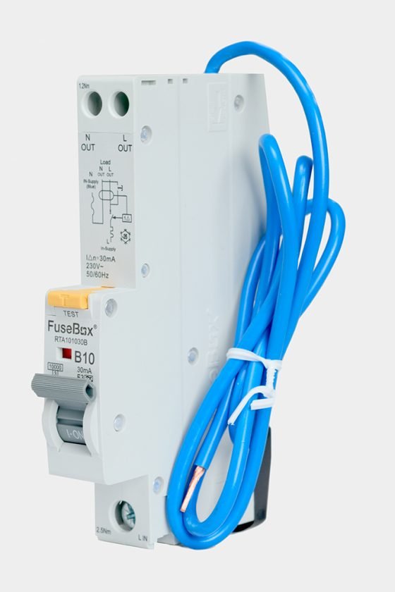 Fusebox RTA101030B 3 Phase,RCBO, 10A 30mA 10kA Type A Curve B - Fusebox - Falcon Electrical UK