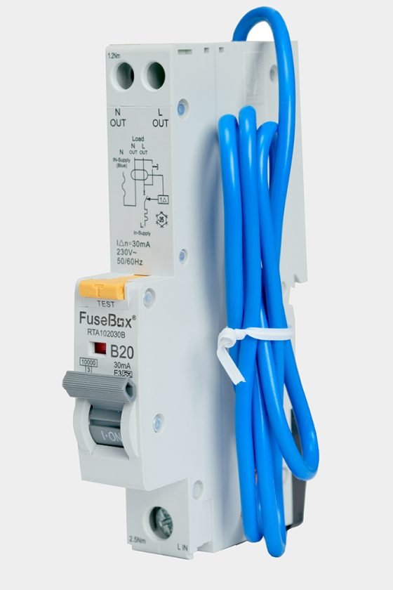 Fusebox RTA102030B 3 Phase,RCBO, 20A 30mA 10kA Type A Curve B - Fusebox - Falcon Electrical UK