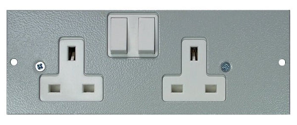 Tass ST0290/LH Left Hand Twin Switched Sockets Plate - Tass - Falcon Electrical UK