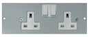 Tass ST0290/RH Right Hand Twin Switched Sockets Plate - Tass - Falcon Electrical UK