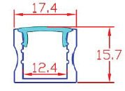 A1715 3m Length, Standard Aluminium Profile for LED Strip Light - Mixed Supply - Falcon Electrical UK
