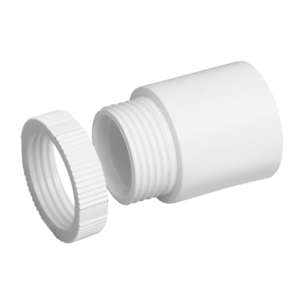 A20LRWH 20mm White PVC Male Adaptor - Mixed Supply - Falcon Electrical UK