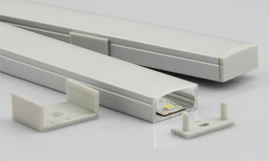A2310 3m Length, Extra - Wide Aluminium Profile for LED Strip Light - Mixed Supply - Falcon Electrical UK