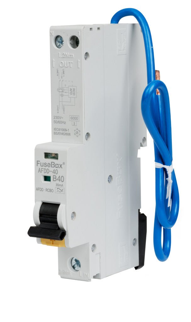 Fusebox AFDD060630B 6A, 2-Pole, 30mA Combined AFDD + RCBO - Fusebox - Falcon Electrical UK