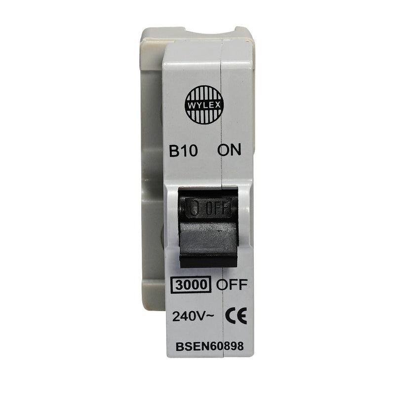 Wylex B10 10A, 6kA, Single Pole Type B MCB - Wylex - Falcon Electrical UK