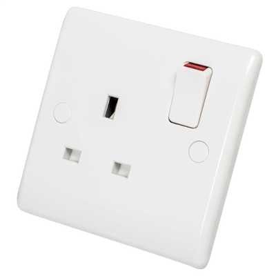 BG 821SP Nexus White Moulded Switched Socket Single Pole 13A - BG - Falcon Electrical UK