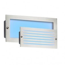 Knightsbridge Blue LED Brick Light - Brushed Steel Fascia, 5W, 230V (BLED5SB) - Knightsbridge - Falcon Electrical UK
