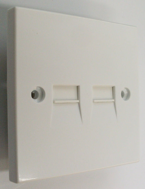 Quadrant XL Flush Master Twin Telephone Socket - BT2M - Quadrant - Falcon Electrical UK