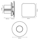 Xpelair Simply Silent Contour Extractor Fan C4HTSR (Humidistat and Timer) - Xpelair - Falcon Electrical UK