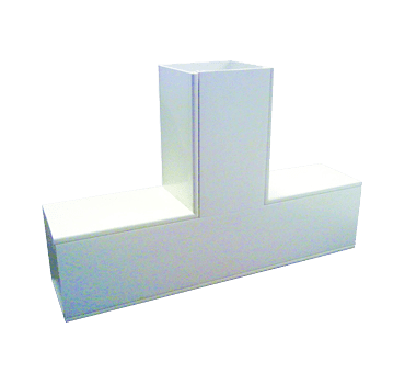 FFT1 16x16mm PVC Flat Tee for Mini-Trunking - Mixed Supply - Falcon Electrical UK