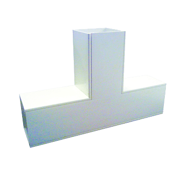 FFT2R 25x16mm Red PVC Flat Tee for Mini-Trunking - Mixed Supply - Falcon Electrical UK