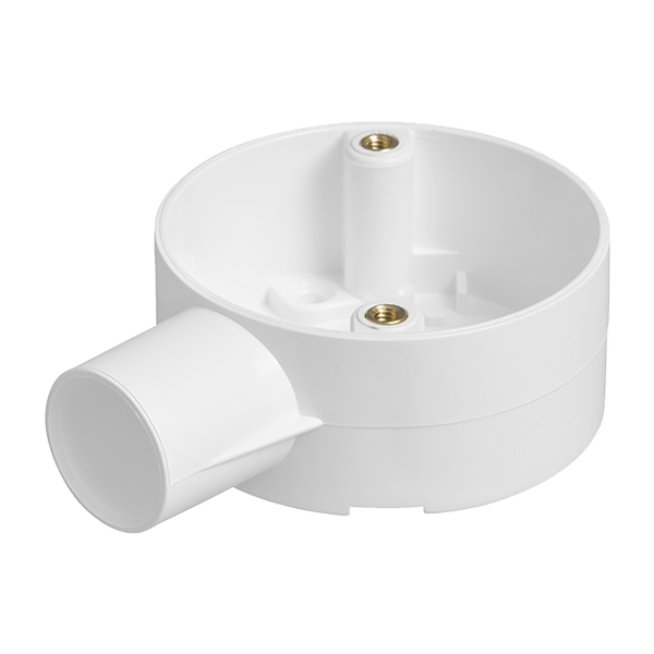 1-Way Round PVC Terminal Box for 20mm Conduit - CJB201WTWH - Falcon Electrical UK