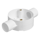 2-Way Round PVC Terminal Box for 20mm Conduit - CJB202WTWH - Mixed Supply - Falcon Electrical UK