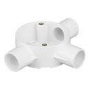 3-Way Round Tee Terminal Box for 25mm Conduit - CJB253WTWH - Mixed Supply - Falcon Electrical UK