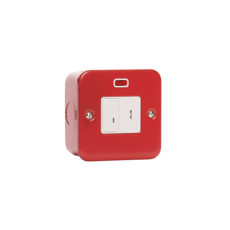 Contactum CLA3467MR 13A Key Switch DP Neon Surface Mounted Red - Contactum - Falcon Electrical UK