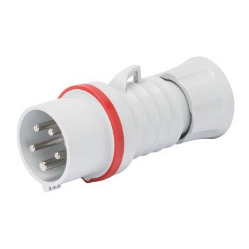 Gewiss GW60008H 3P+E 16A 380-415V, 6H Straight Plug - Gewiss - Falcon Electrical UK