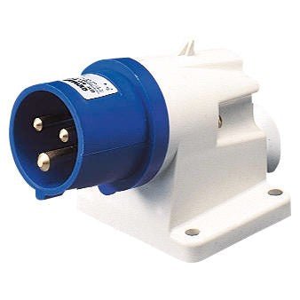 Gewiss GW60404 2P+E, 16A, 90° Angled Surface Mounting Inlet 200-250V, 6H - Gewiss - Falcon Electrical UK