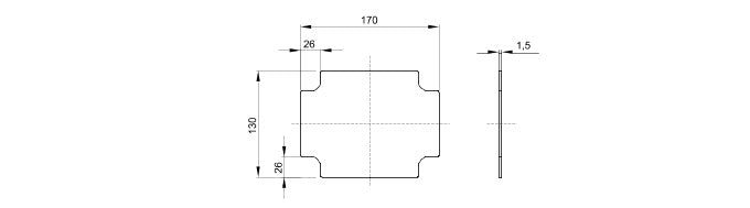 Gewiss GW44615 Back-Mounting Plate for 190x140mm Boxed Galvanized Steel - Gewiss - Falcon Electrical UK