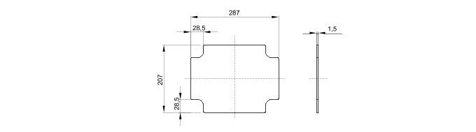 Gewiss GW44617 Back-Mounting Plate for 300X220mm Boxed Galvanized Steel - Gewiss - Falcon Electrical UK