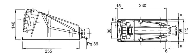 Gewiss GW63526 90°, 63A, 3P+E Angled Surface Mounting Socket 6H Outlet 380-415V - Gewiss - Falcon Electrical UK