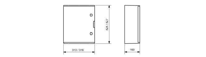 Gewiss GW46002F 310X425X160 Enclosure w- Blank Door & Lock - Gewiss - Falcon Electrical UK