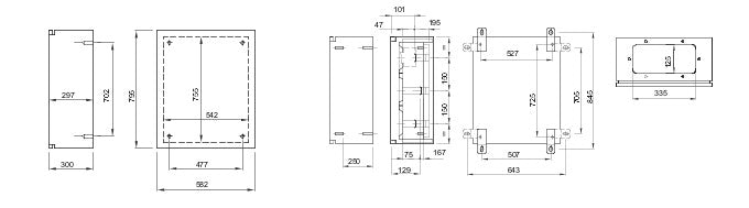 Gewiss GW46036 585X800X300mm Metal Enclosure w- Blank Door & Lock - Gewiss - Falcon Electrical UK