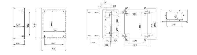 Gewiss GW46037 800X1060X350mm Metal Enclosure w- Blank Door & Lock - Gewiss - Falcon Electrical UK