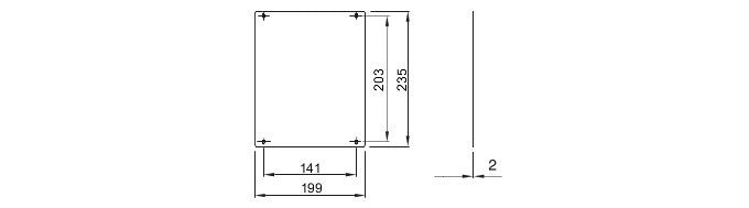 GEWISS GW46401 250x300 Corrosion Resistant Steel-Back Mounting Plate for Boards - Gewiss - Falcon Electrical UK
