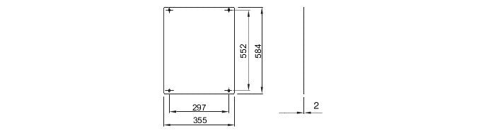 GEWISS GW46404 405x650 Corrosion Resistant Steel-Back Mounting Plate for Boards - Gewiss - Falcon Electrical UK