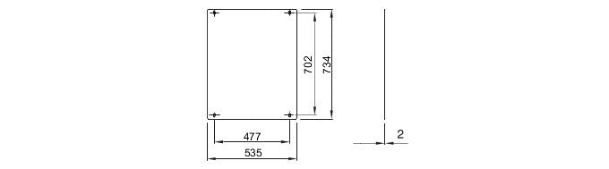 GEWISS GW46406 585x800 Corrosion Resistant Steel-Back Mounting Plate for Boards - Gewiss - Falcon Electrical UK