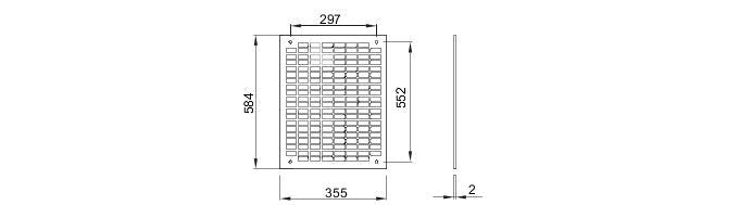 GEWISS GW46464 405x650 Perforated Galvanized Steel-Back Mounting Plate for Boards - Gewiss - Falcon Electrical UK