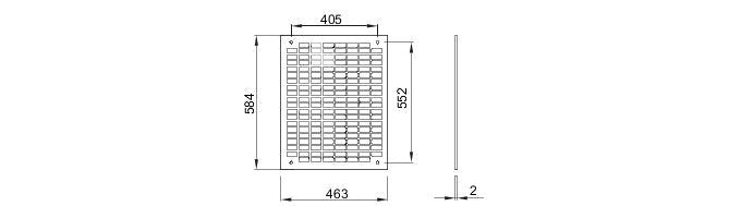 GEWISS GW46465 515x650 Perforated Galvanized Steel-Back Mounting Plate for Boards - Gewiss - Falcon Electrical UK