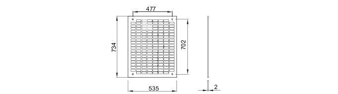 GEWISS GW46466 585x800 Perforated Galvanized Steel-Back Mounting Plate for Boards - Gewiss - Falcon Electrical UK