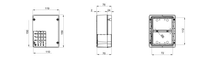 Gewiss GW44206 150mm Surf. Mount. Junction Box - Gewiss - Falcon Electrical UK