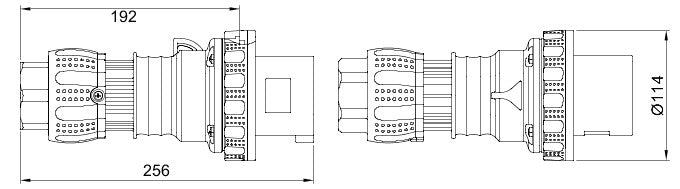 Gewiss GW61052H 3P+E 63A 380-415V, 6H Straight Plug - Mantle Terminal - Gewiss - Falcon Electrical UK