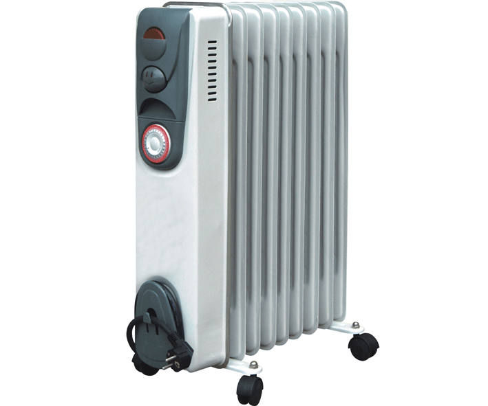 2KW Oil Filled Radiator Thermostat & Timer (CR2T) - AirMaster - Falcon Electrical UK