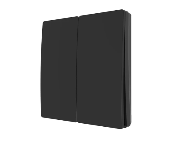 Forum Lighting CUL-40034 2 Gang Kinetic Push Switch In Matt Black IP42 - Forum Lighting - Falcon Electrical UK