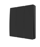 Forum Lighting CUL-40036 3 Gang Kinetic Push Switch In Matt Black IP42 - Forum Lighting - Falcon Electrical UK