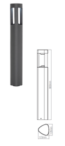 Saxby EL-40076 8W Tribeca LED Bollard - Saxby - Falcon Electrical UK