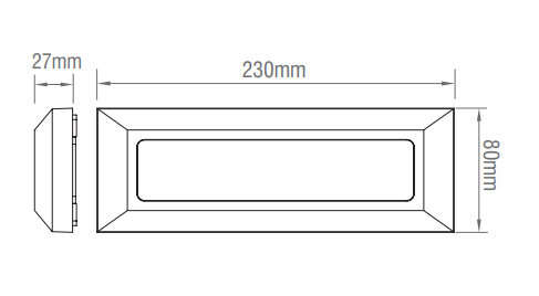 Saxby EL-40103 Severus 2W Rectangular LED Guide Light - Saxby - Falcon Electrical UK