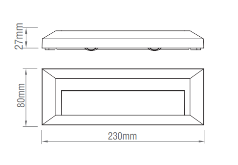 Saxby EL-40104 Severus 2W Rectangular LED Guide Light - Saxby - Falcon Electrical UK