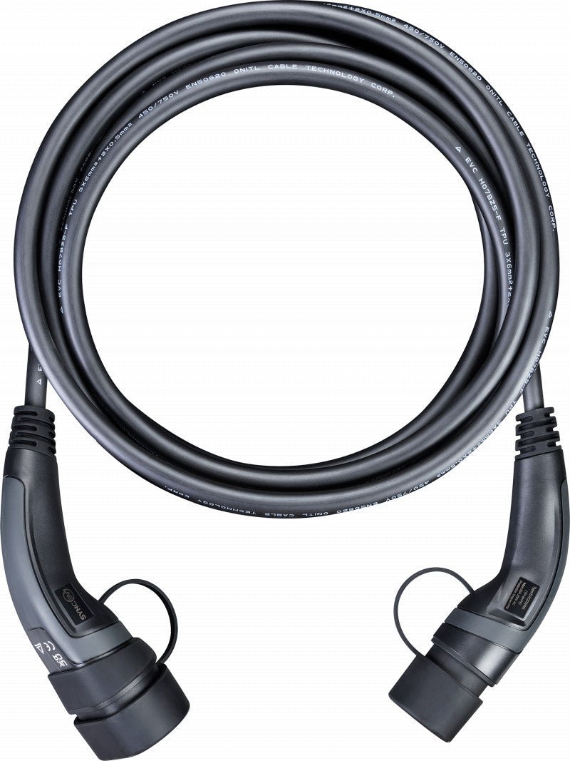BG EVC22325SL SyncEV 32A 7kW Mode 3 Type 2 to Type 2 EV charging cable 5m - BG - Falcon Electrical UK